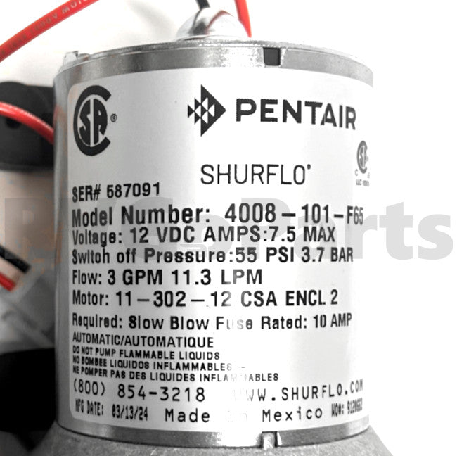 Winnebago RV Shurflo Water Pump 12V 3 GPM 326726-01-000 | RV Go Parts - Replacement OEM RV Parts