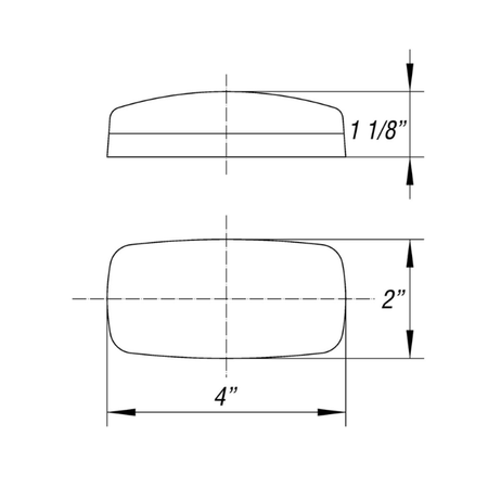 RV Amber Clearance Light 4" x 2" Marker 193802-01-000 | RVGoParts