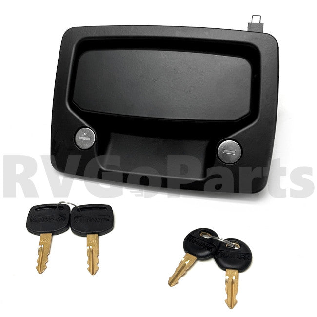 RV Exterior Entry Door Handle Latch Black 112782-01-01A