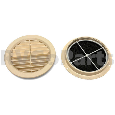 Winnebago RV 6.9" Round Register Vent Beige with Filter 182861-01-01A | RV Go Parts - Replacement OEM RV Parts