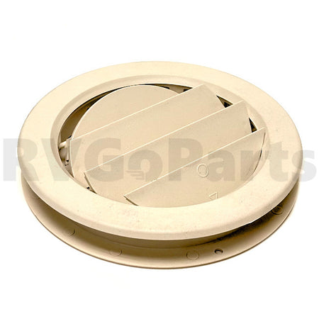 Winnebago RV 6.9" Round Register Vent Beige with Damper 182862-01-01A | RV Go Parts - Replacement OEM RV Parts