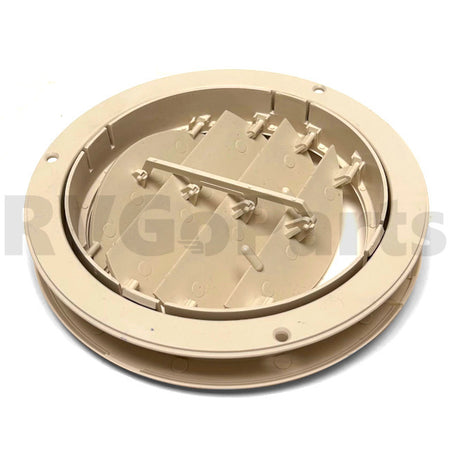 Winnebago RV 6.9" Round Register Vent Beige with Damper 182862-01-01A | RV Go Parts - Replacement OEM RV Parts