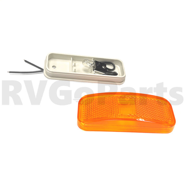 Winnebago RV Clearance Light Marker Amber 4" x 1.5" Rectangular 193721-01-000 | RV Go Parts - Replacement OEM RV Parts