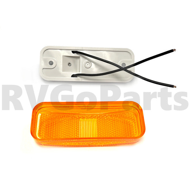 Winnebago RV Clearance Light Marker Amber 4" x 1.5" Rectangular 193721-01-000 | RV Go Parts - Replacement OEM RV Parts