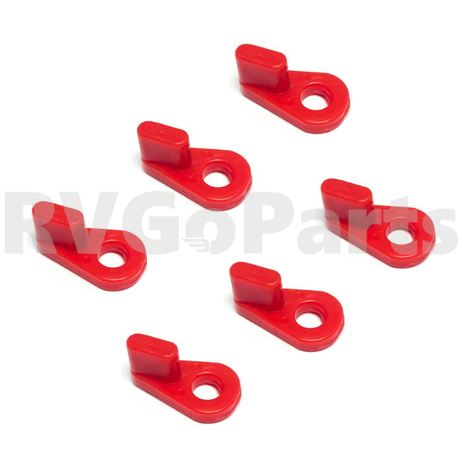 6-Pack RV Lock Tab / Turn Lever Red 142226-02-700