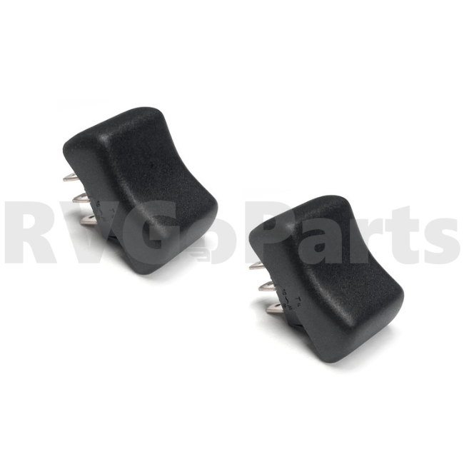 2-Pack RV Rocker Switch On/Off/On Black 3-Prong 135740-04-04A | RV Go Parts - Replacement OEM RV Parts