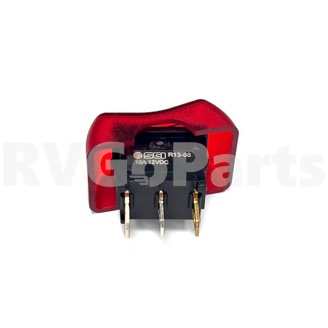 RV Rocker Switch On/Off Red 3-Prong 135740-06-01A