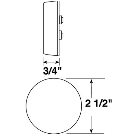 Winnebago RV Amber  Clearance Light Marker 2.5" Round 138996-01-000 | RV Go Parts - Replacement OEM RV Parts
