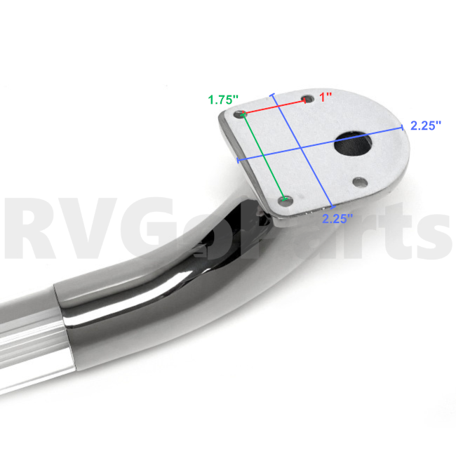 RV Assist Handle 18" Non-Lighted with Chrome Ends 165309-01-01A | RV Go Parts - Replacement OEM RV Parts