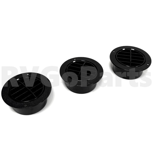 3-Pack RV Outlet Defroster Louver Vent w/ 3" Adapter 157225-02-01A | RVGoParts