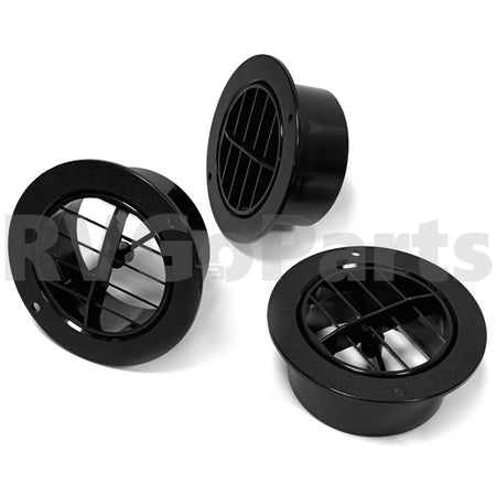 3-Pack RV Outlet Defroster Louver Vent w/ 3" Adapter 157225-02-01A | RVGoParts