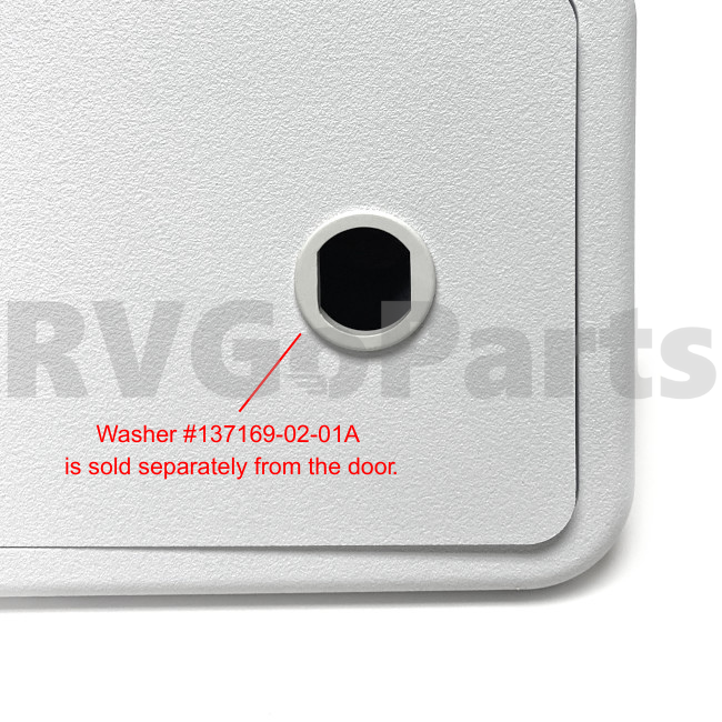 RV Gravity Water Fill Door White 137169-01-01A | RV Go Parts - Replacement OEM RV Parts