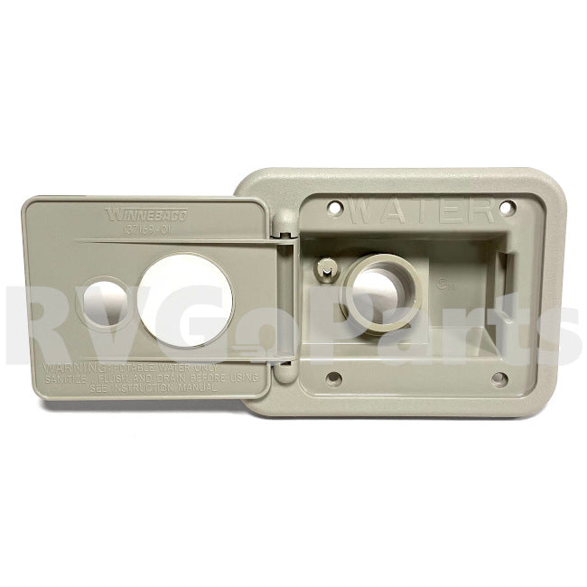 RV Gravity Water Fill Door Champagne 137169-01-01A | RV Go Parts - Replacement OEM RV Parts
