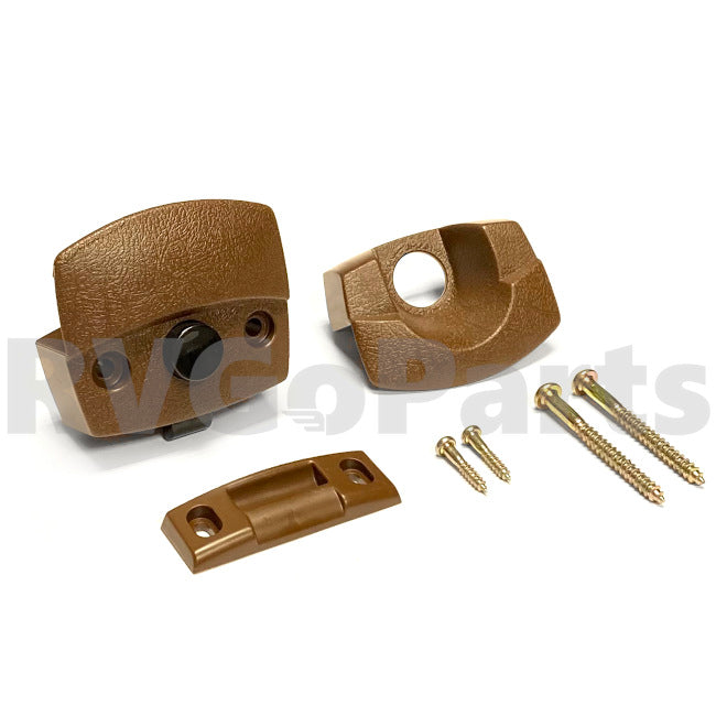 RV Privacy Bathroom Door Latch Brown w/o Lock 058335-01-000 | RV Go Parts - Replacement OEM RV Parts
