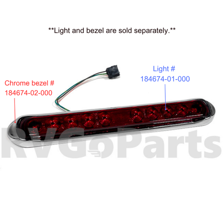 RV Chrome Bezel for 15.5" Tail Light 191553-02-000 | RV Go Parts - Replacement OEM RV Parts
