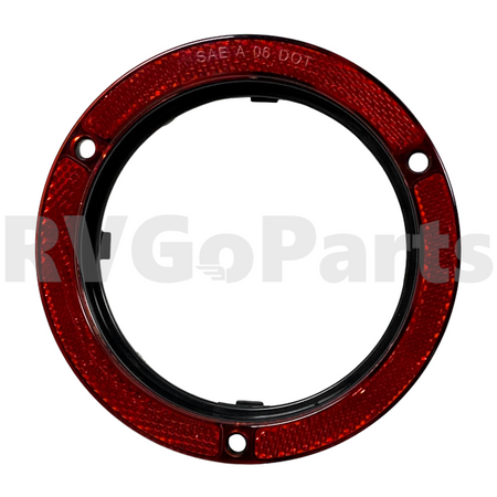 RV 4" Round Reflector Bezel Red 184674-02-000 | RV Go Parts - Replacement OEM RV Parts