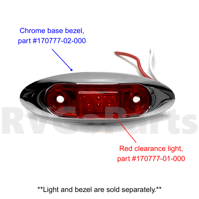 Winnebago RV Chrome Base Bezel for Clearance Light 170777-02-000 | RV Go Parts - Replacement OEM RV Parts