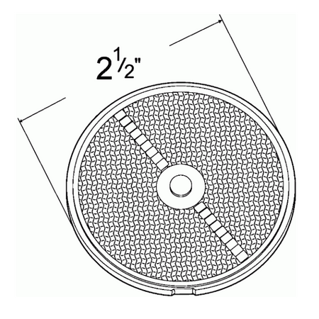 Winnebago RV 2.5" Red Reflector/Clearance Marker 141514-01-000 | RV Go Parts - Replacement OEM RV Parts